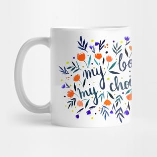 My body, my choice orange and blue Mug